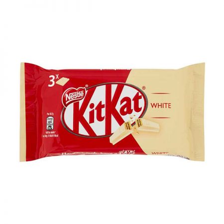 Kit Kat met witte chocolade – Zit verpakt per 3 repen van 41,5 gr.