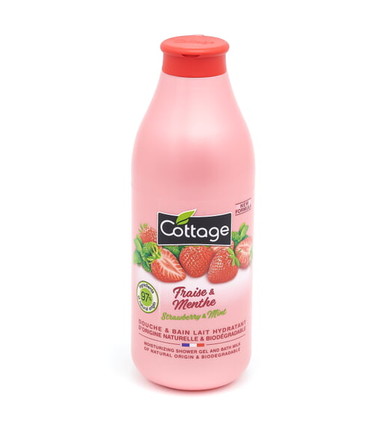 Cottage Bad & Douche Aardbei En Munt 750ml
