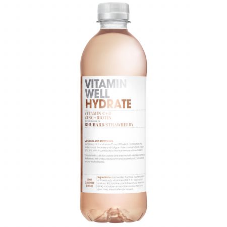 Vitamin Well Hydrate 500ml Rhubarb & Strawberry