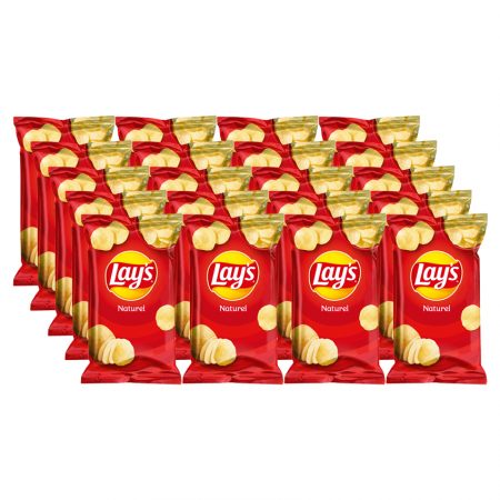 Lays Chips Natural 20 x 40g - Voordeelverpakking