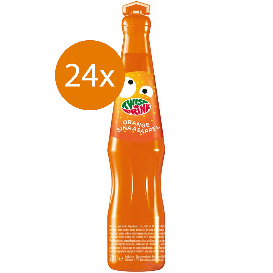 Twist And Drink “Sinaasappel” 24 x 20cl - Voordeelverpakking