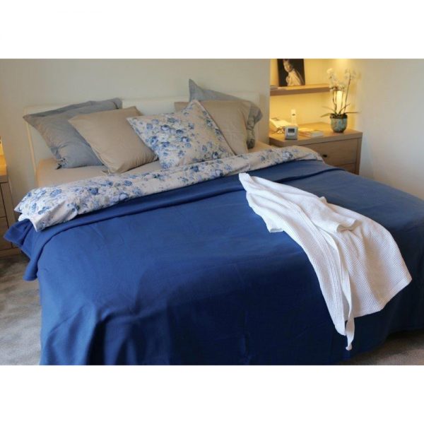 Brandvertragend Deken 240x260cm –  Marine - Heel zacht & Duurzaam
