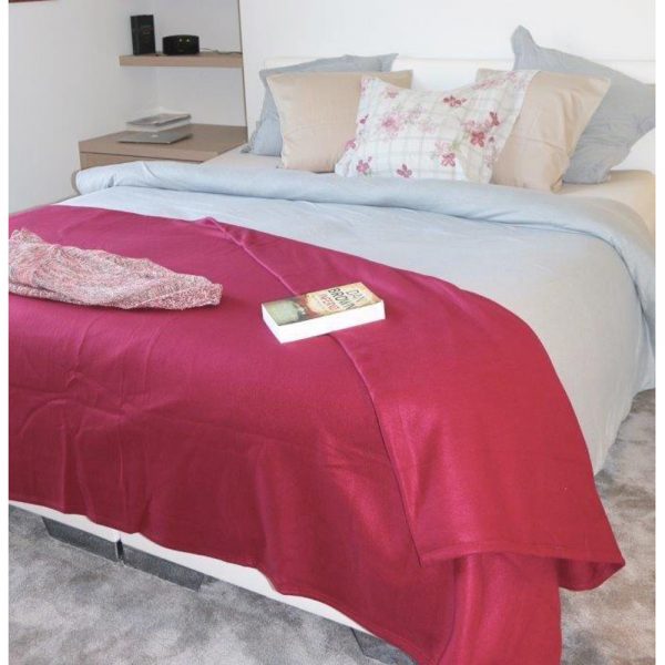 Brandvertragend Deken 240x260cm –  Bordeaux - Heel zacht & Duurzaam