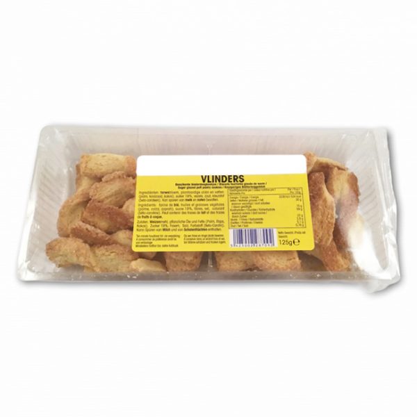 Vlinders Gesuikerde Bladerdeegkoekjes 125gr