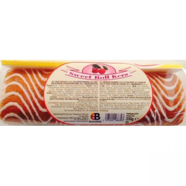 Gevulde Cake Roll Kers 250gr