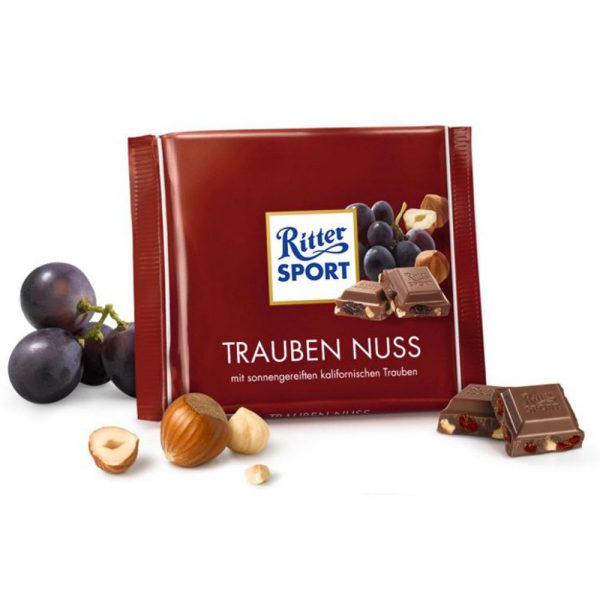 Ritter Sport Melk Chocolade - Rozijn Hazelnoot - 100gr