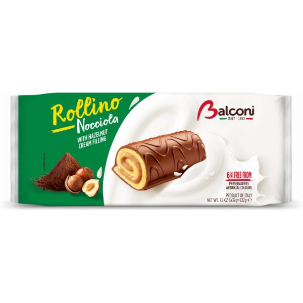 Rollino - Hazelnoot - Chocolade - Apart verpakt 6x37gr