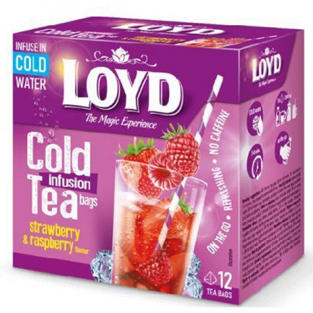Loyd Cold Tea - Strawberry & Raspberry - 12x Theezakje