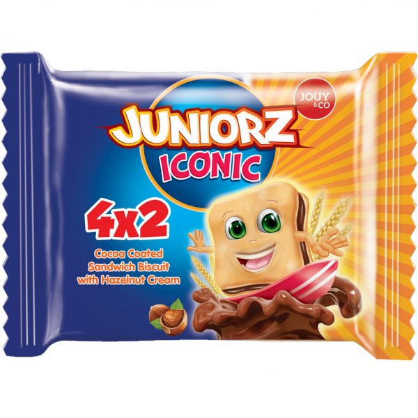 Juniorz Iconic Biscuitkoekjes Met Hazelnootvulling - Apart Verpakt 4x2 stuks