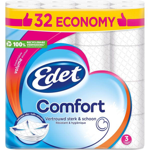 Edet Comfort Toiletpapier 3-laags 32 Rollen