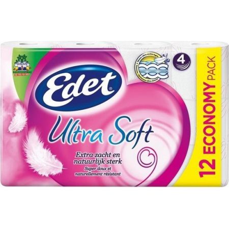 Edet Ultra Soft Toiletpapier 4-laags 12 Rollen