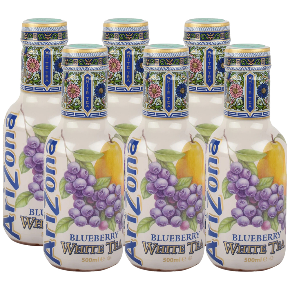 Arizona Blueberry White Tea 6 x 500ml - Snuffelstore