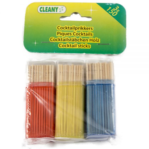 Cleany Cocktailprikkers 3 x 150 stuks