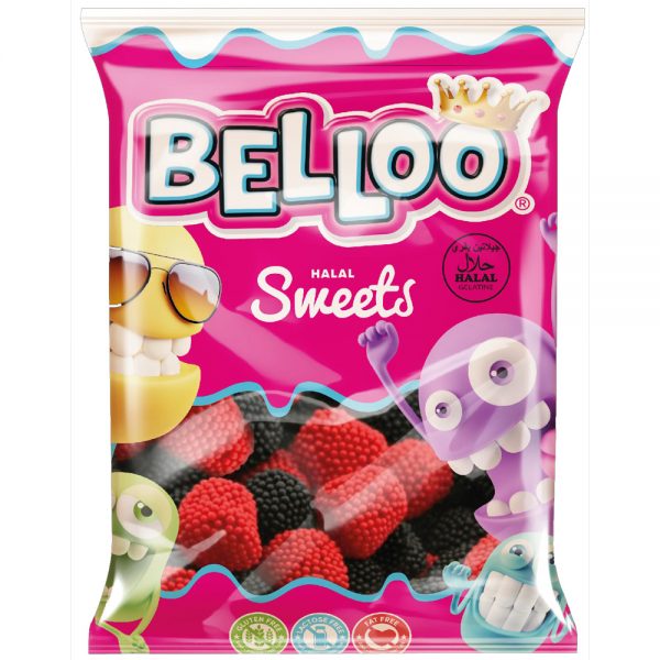 Bello sweets "Framboos" 100g Halal Gelatine