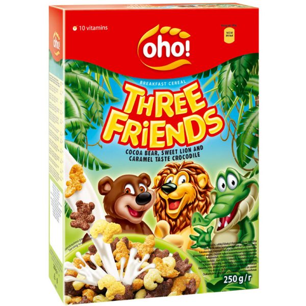 Oho! Cornflakes Three Friends 250g