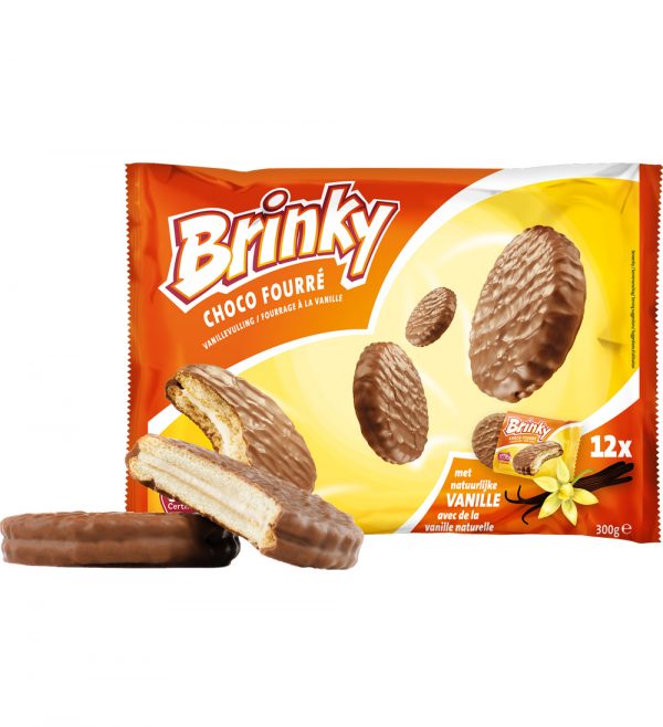 Brinky Biscuitkoekjes Met Vanillevulling - Apart verpakt 12 x 25g