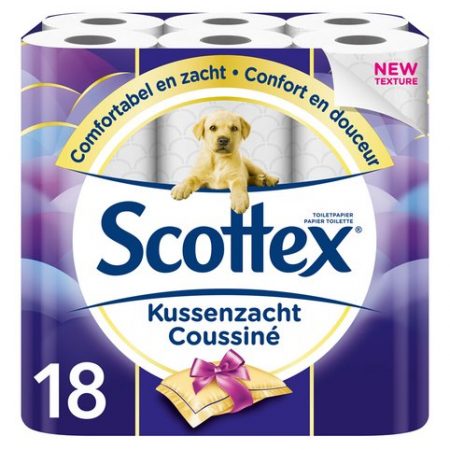 Scottex Toiletpapier Kussenzacht - 3 Laags - 18 Rollen