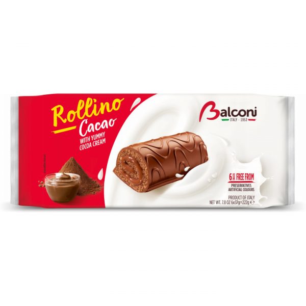 Balconi Rollino Mini Cake Cacao  - Apart verpakt 6x37gr