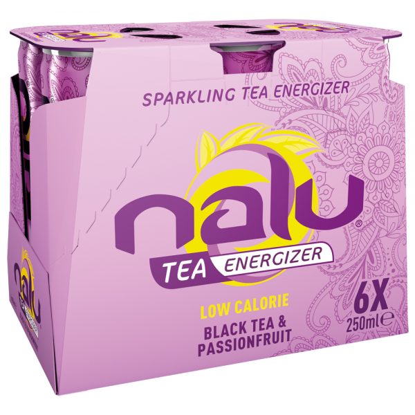 Nalu Fruity Enegizer Black Tea & Passionfruit 6 x 25cl