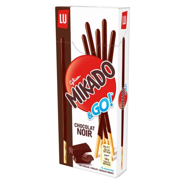 Mikado & Go - Zwarte Chocolade - Mini formaat 39gr