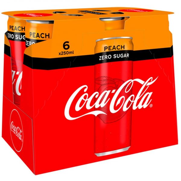 Coca Cola Zero Peach 6 x 250ml