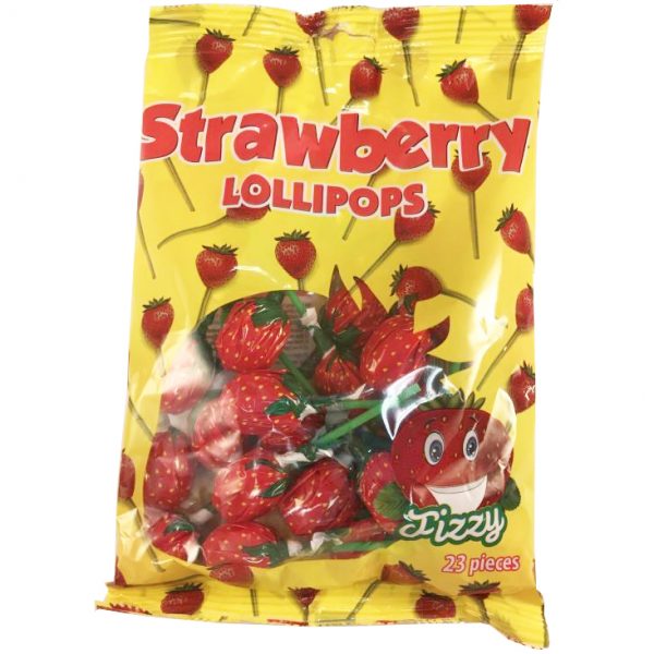 Strawberry Lollipops 23 stuks 300g