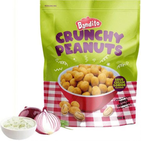 Bandito Crunchy Peanuts Sour Cream & Onion 100g