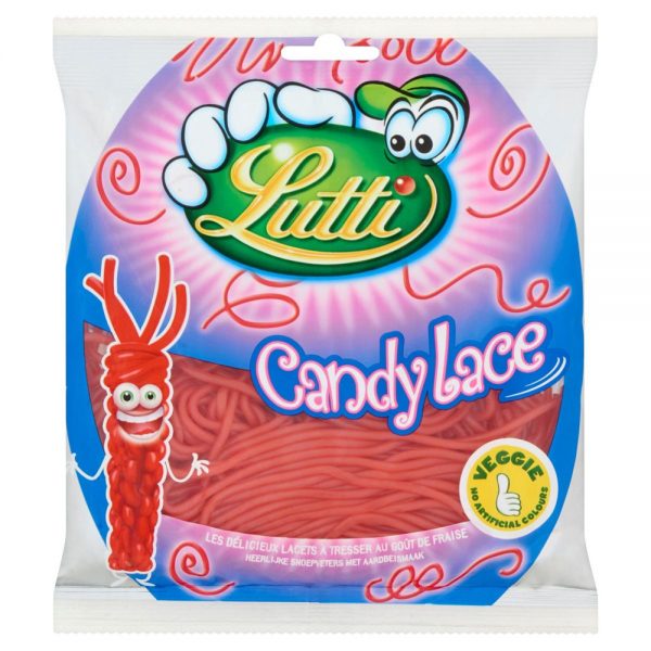 Lutti Candy Lace Aardbei 200g