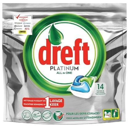 Dreft Vaatwascapsules All-In-One - 14 stuks