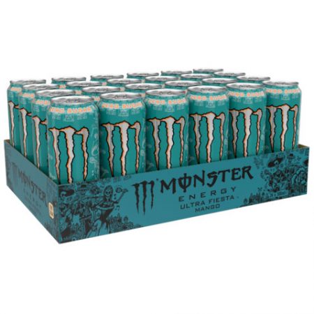 Monster Energy Ultra Fiesta Mango Zero Sugar 24 x 500ml - Voordeelverpakking