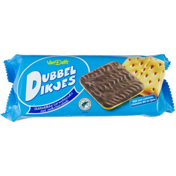 Van Delft – Dubbel Dikjes Melkchocolade – 250gr