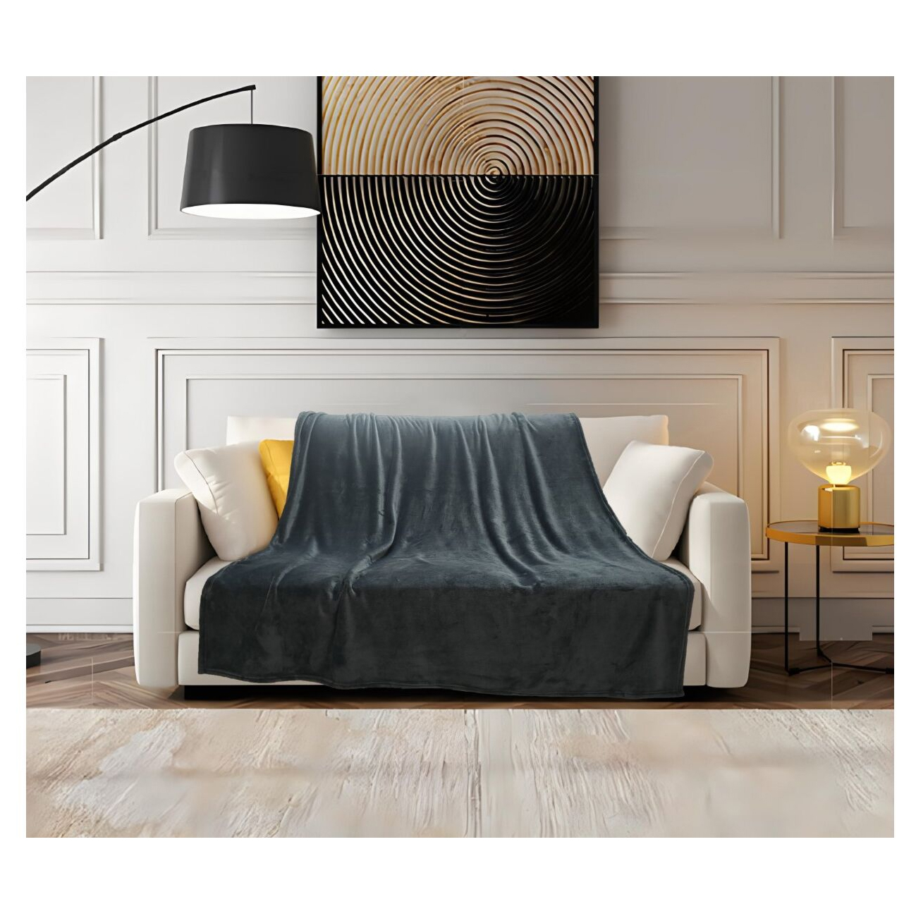 Plaid Grand Luxe Vison 150x200cm – Microfibre 280g/m² 100% Polyester - Afbeelding 2