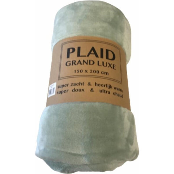 Plaid Grand Luxe Mintgroen 150 x 200cm