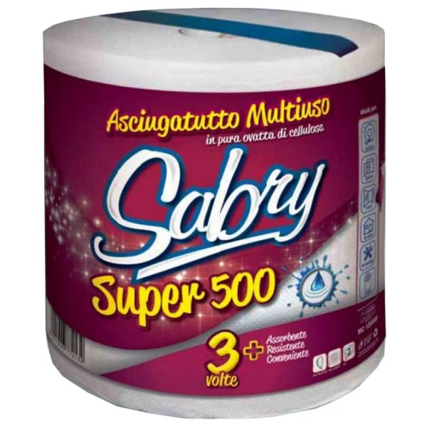 Keukenpapier "Sandra" EXTRA absorberend 500vellen 2-laags 1 rol