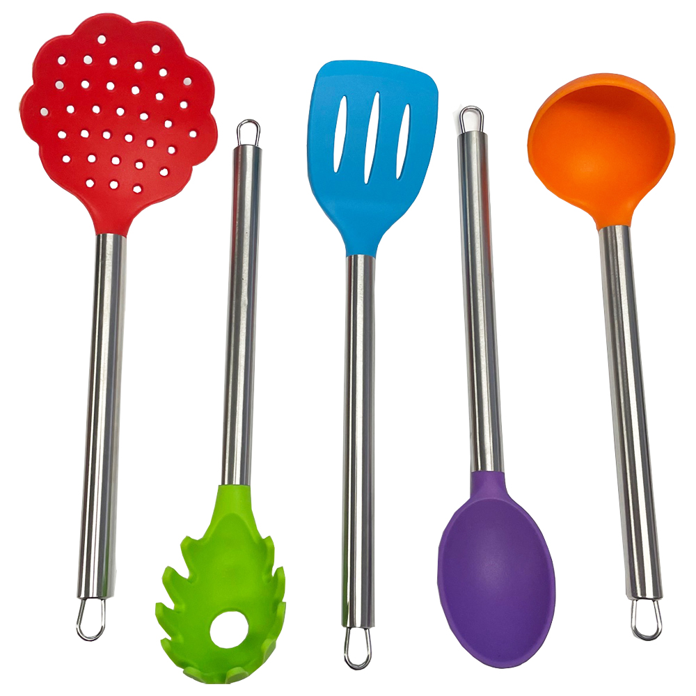 Set Keukenhulpjes 5-stuks inox-silicone