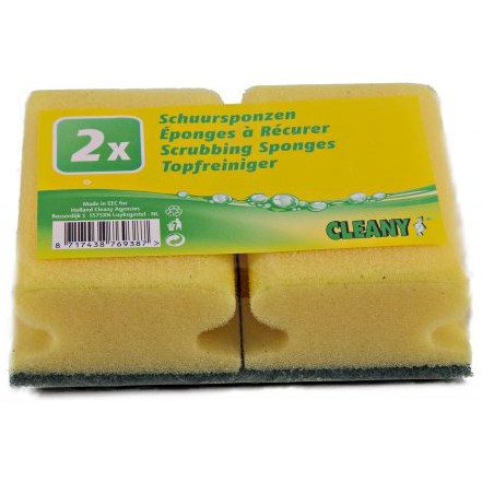 Schuurspons met handgreep 2 stuks
