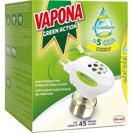 Vapona green action Anti mug apparaat + 1 navulling