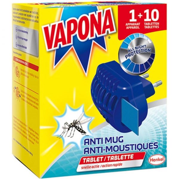 Vapona Anti mug apparaat + 10 tabletten