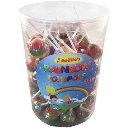 Rainbow Lollipops 70stuks x 25 gr