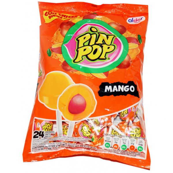 Aldor Lolly Pin Pop Mango 24 St 408gr