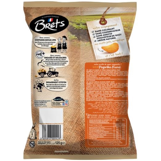 Brets chips 125gr Gerookte Paprika