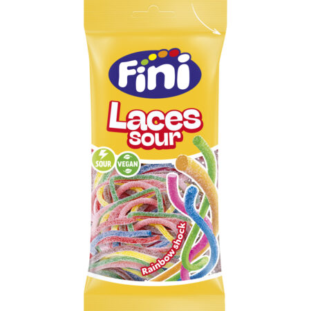 Fini Sour Laces Rainbow 90g zure regenboogveters