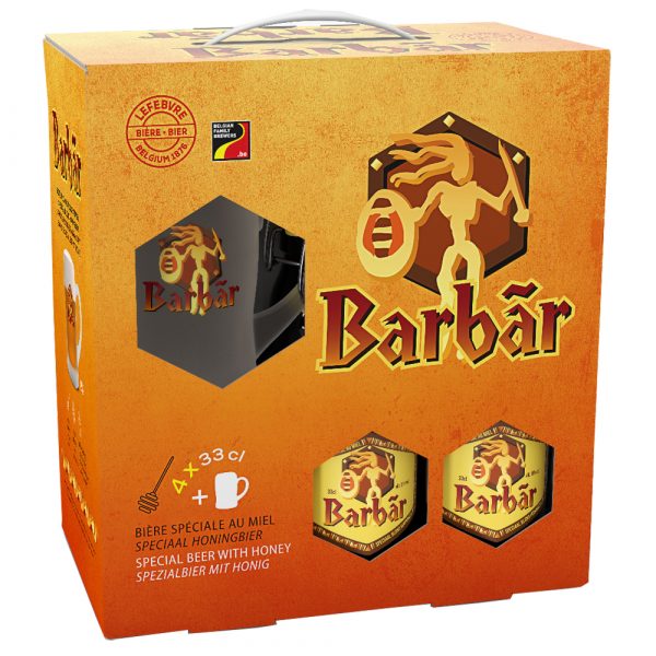 Barbãr Honingbier Geschenkset 4x33cl + Glas - Afbeelding 2