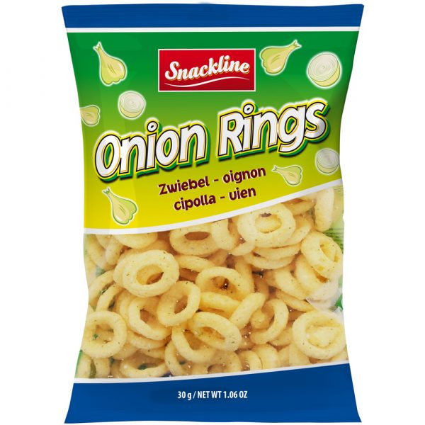 Snackline onion rings gezouten 125gr