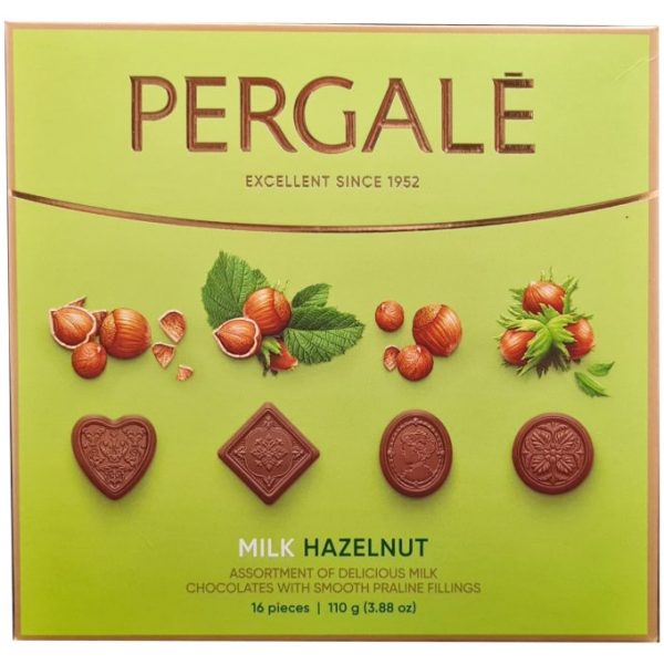Pergalé Pralines Melk Hazelnoot 16 stuks 110gr
