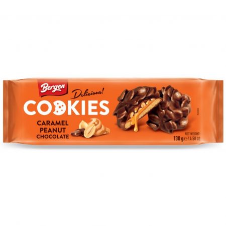 Bergen Cookies Caramel, Peanut & Chocolate 130g
