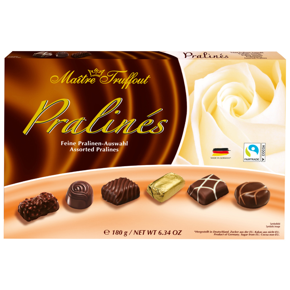 Palomas • Pralinés Chocolat Noir et Lait Noisettes Amandes 330g - 36 pièces  Malakoff - Coffret MM