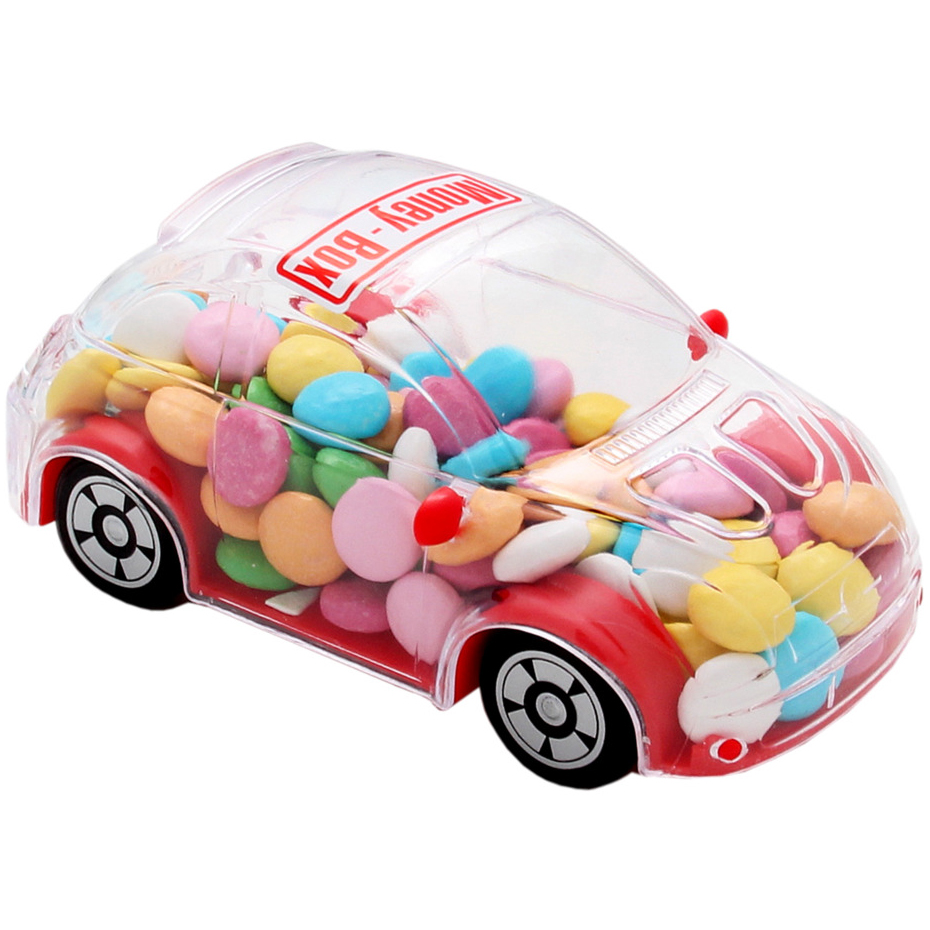 Woogie Auto Spaarpotje Gevuld Met Suikerparels 120g - Snuffelstore