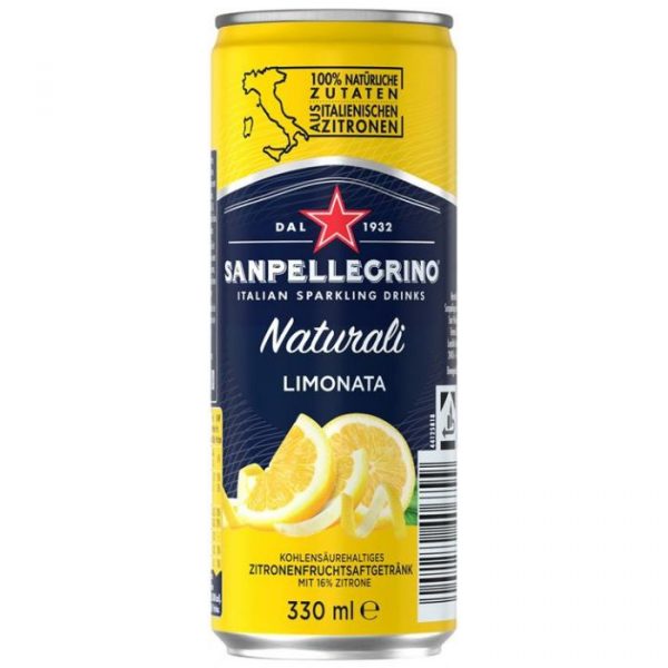 San Pellegrino Limonata 6x33cl — Sleek Blikjes – Citroensmaak – Limonade - Afbeelding 3