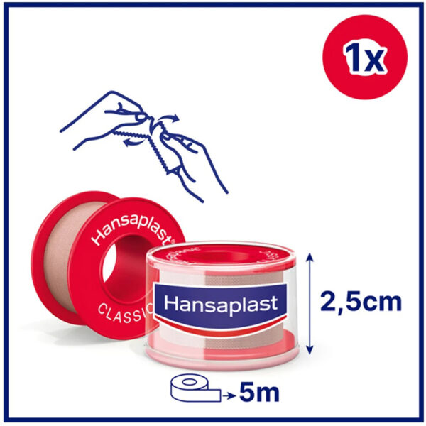 Hansaplast Hechtpleister Classic 5mx2.5cm - Afbeelding 2